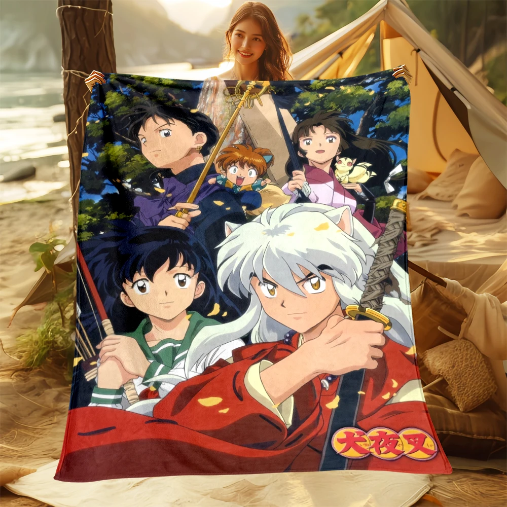 Inuyasha Animation HD Art Printed Blanket. Oversized Sofa Soft Blanket Soft Warm Flannel Throw Blanket Shawl Camping