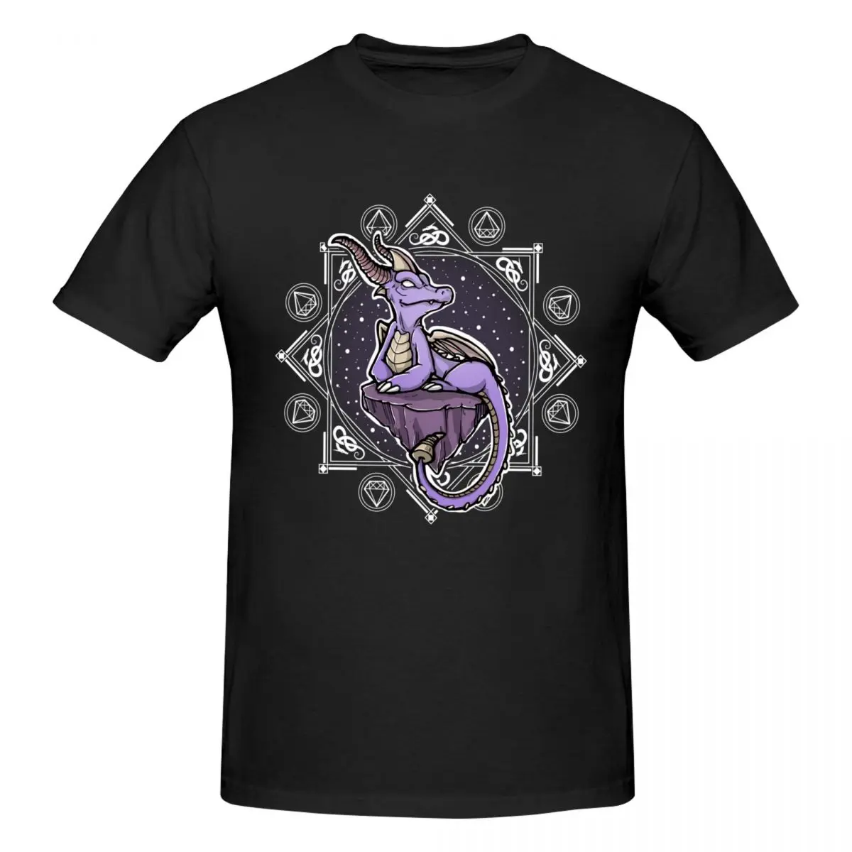 Men Spyro The Dragon Game Creative T Shirt Streetwear Plus Size O-neck Cotton Sleeve T Shirt Homme