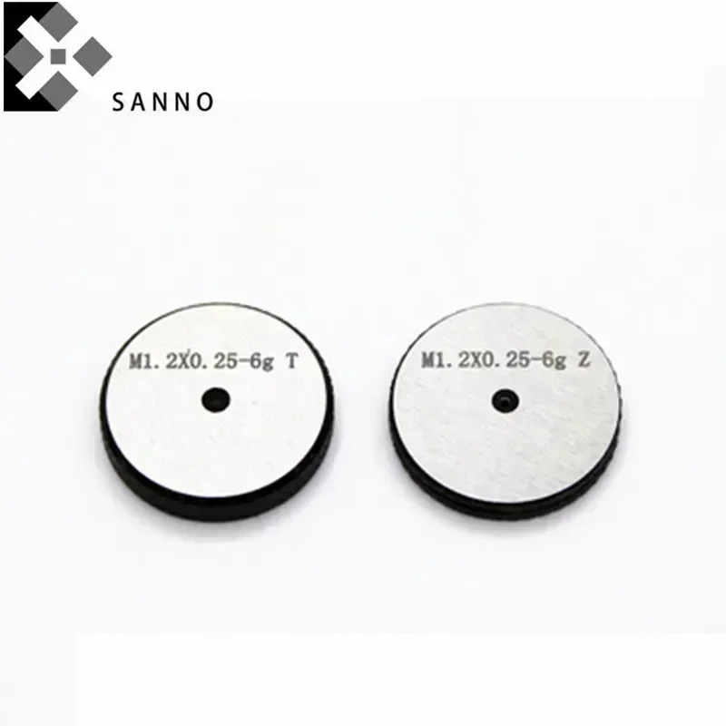 Juego de medidores de anillo de rosca métrica M1.0-M1.8 |   Medidor Go/No-Go de precisión de 6 g/6 h |   para verificación de hilos pequeños