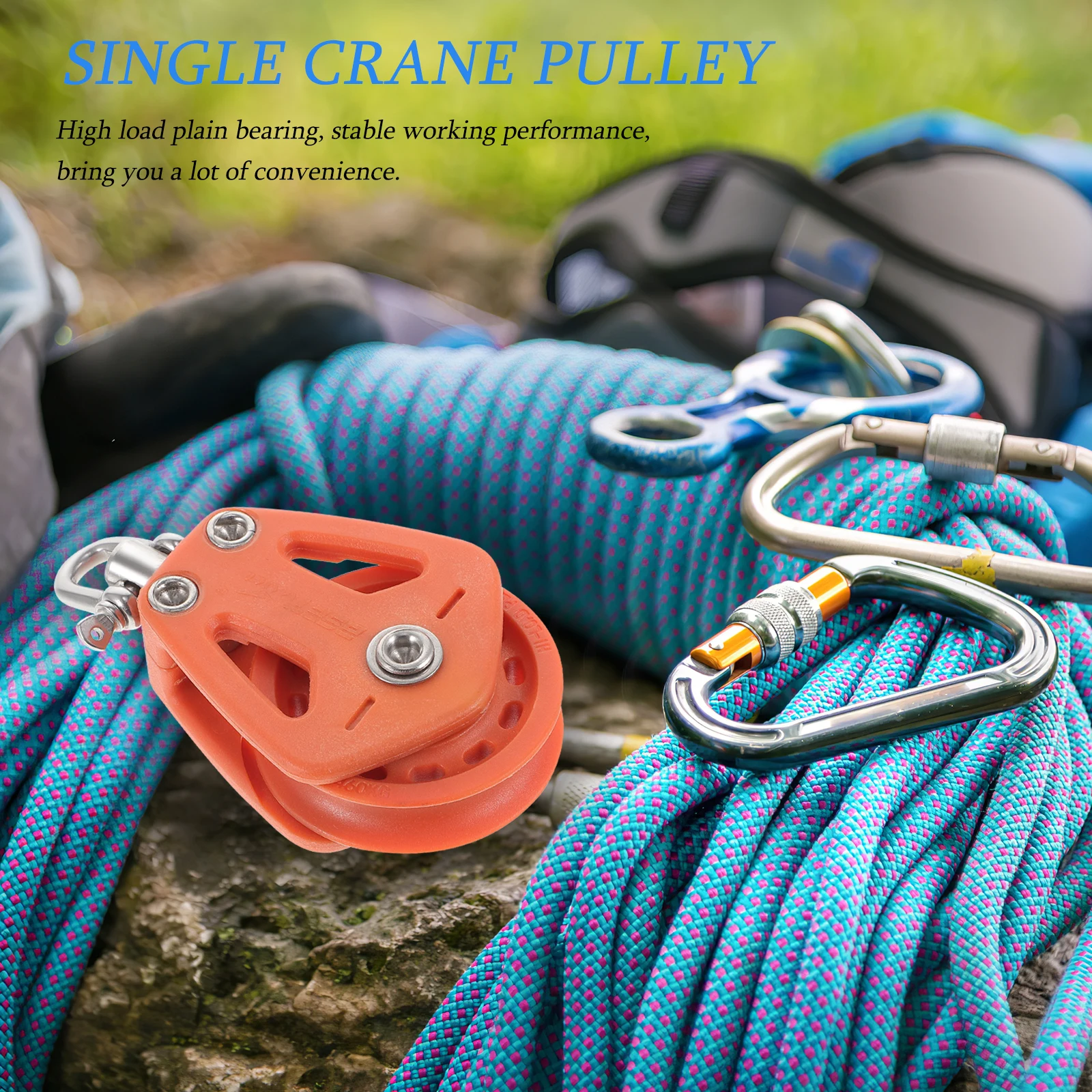 

Pulley Bearing Double Nylon Single Swivel Rotation Sailboat Rigging Marine Grade High Load Crane Block Boat Accessories