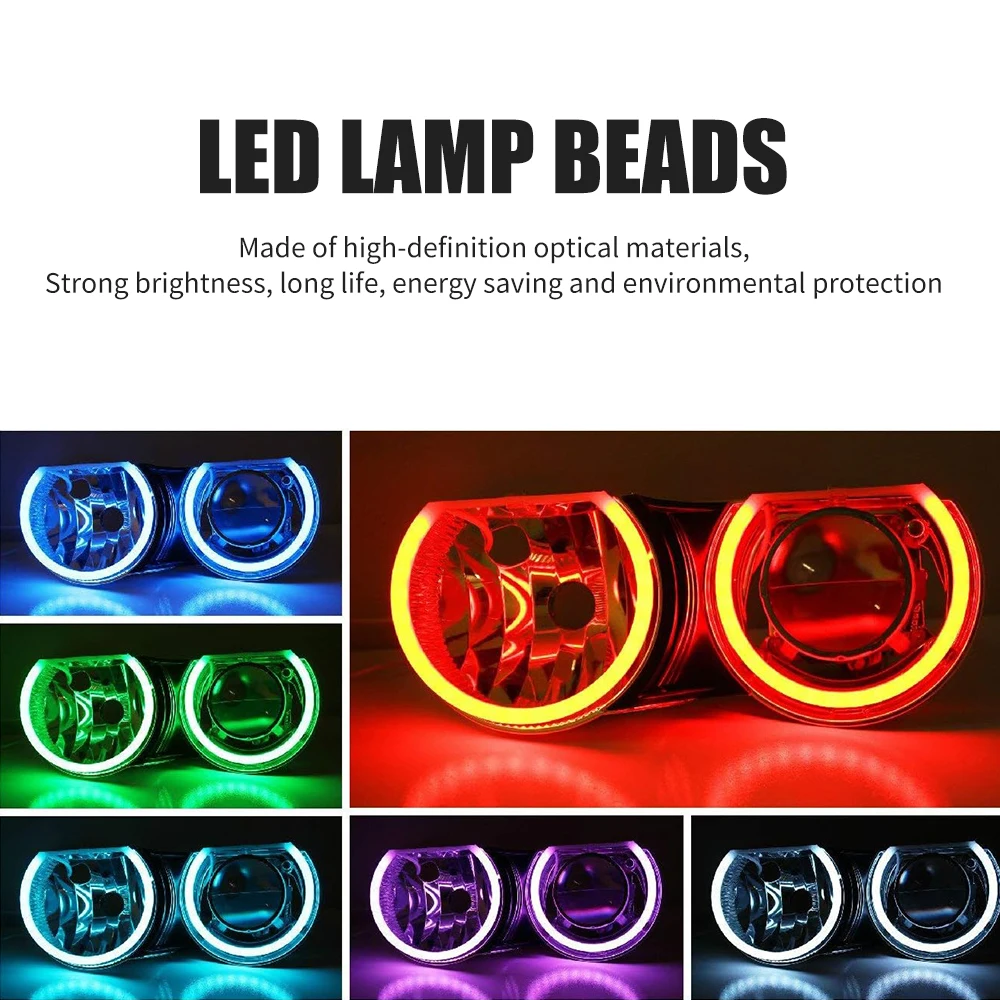 146mm 131mm Cotton Angel Eyes RGB 4PCS/Set  APP/Remote Control Headlight Halo Rings LED Daytime Running Lights for E36 E46 E39