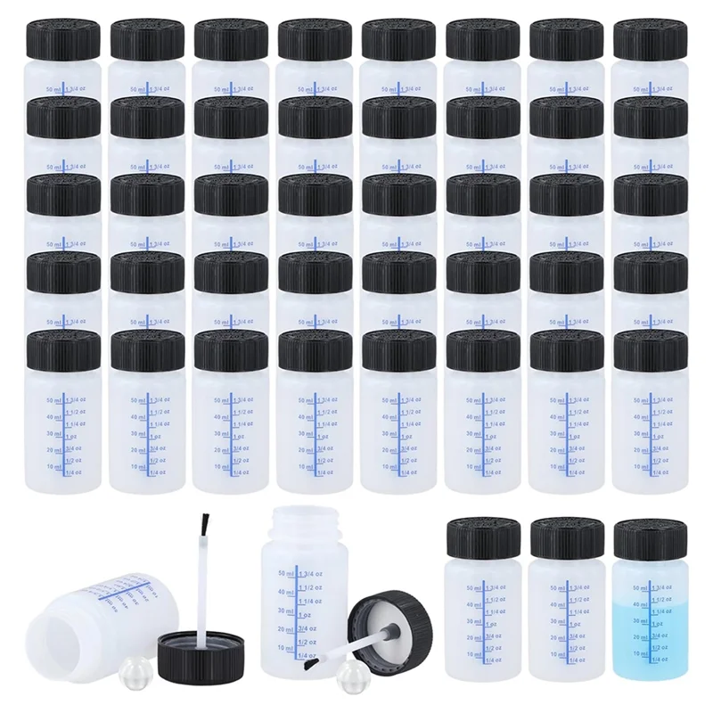 UISN 60 PCS 56,7G Retouch Up Paint Containers - Garrafas de retoque de tinta vazia com pincel, bola de mistura para fixação de arranhões de carro
