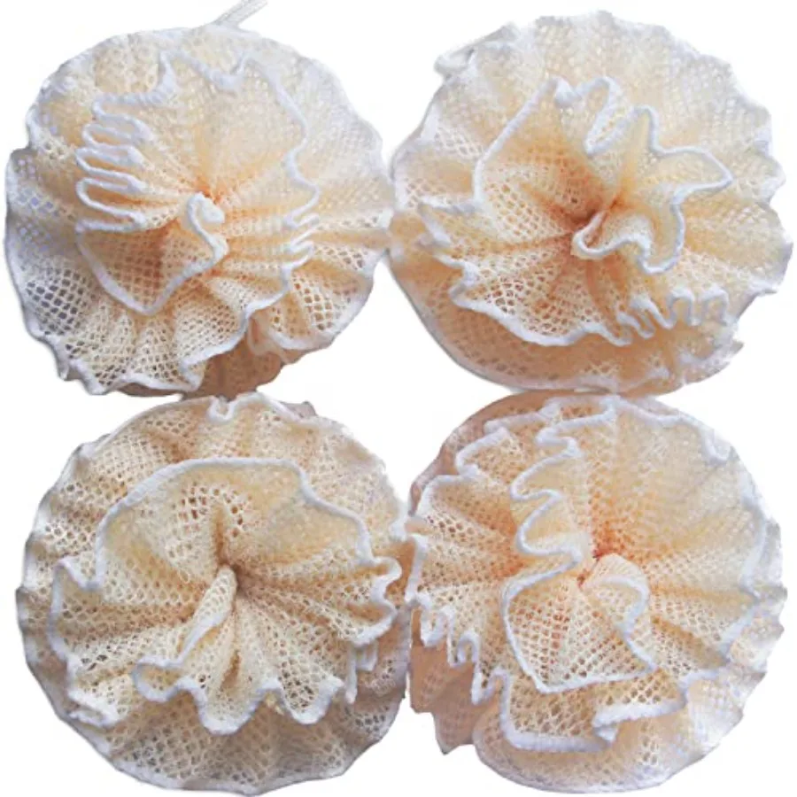 

Super Exfoliating Home Spa Weave Loofah Shower Sponge Pouf Mesh Brush - Bath Spa Puff Scrubber Ball - Face Body Poof - Rich Foa