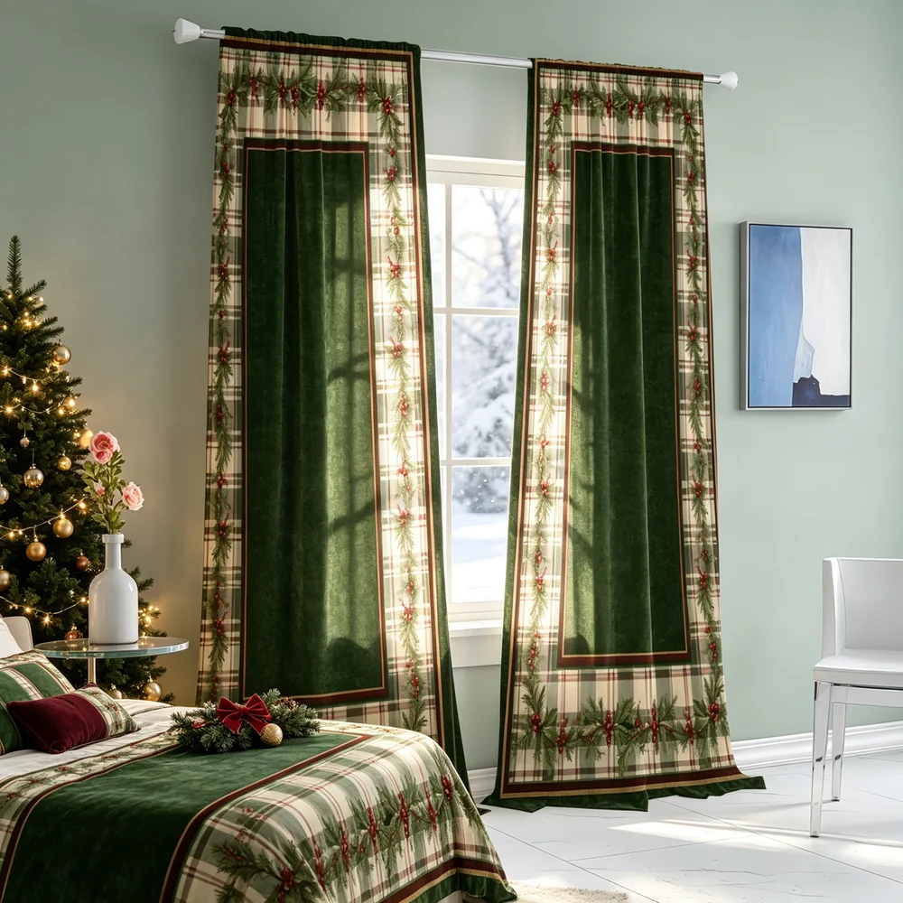 2 шт. рождественских штор, с п – обзор и цена Curtain Rods