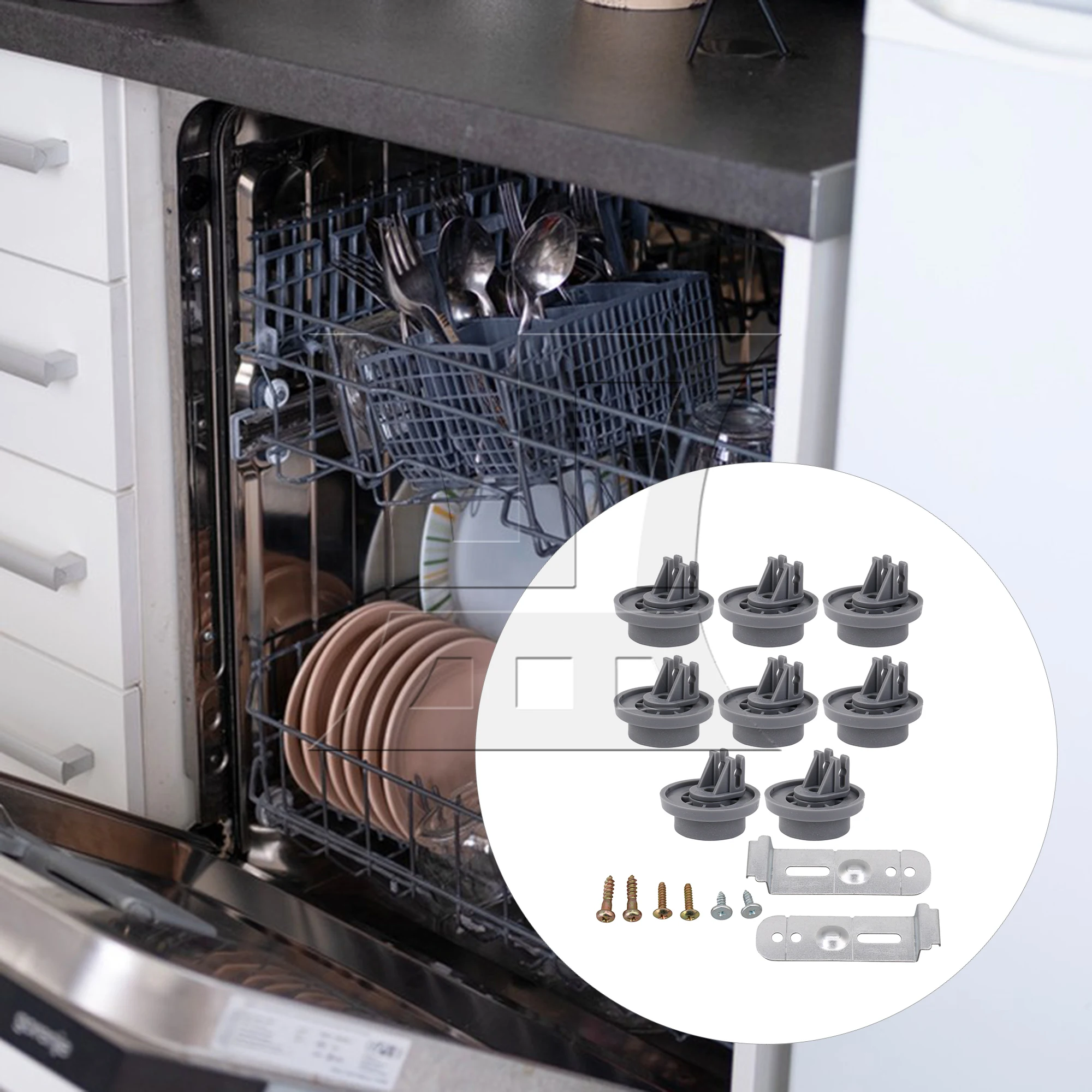 

Dishwasher Mounting Brackets Rack Roller Kit Replacement Parts DD94-01002A