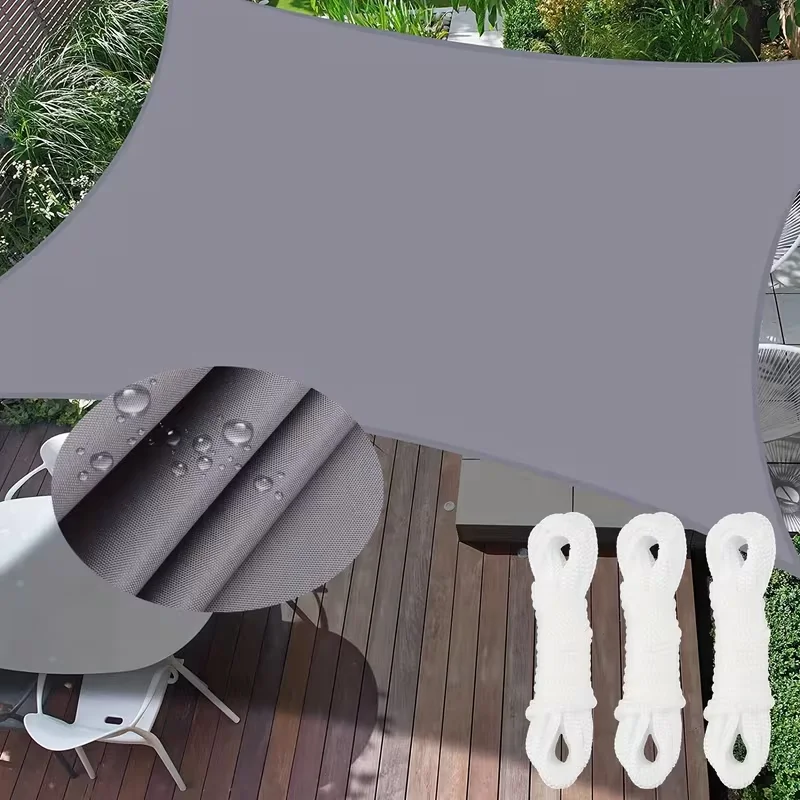Waterproof Square Sun Shade Sail 210D Oxford Cloth UV Block Canopy for Patio Garden Pool Outdoor Shelter
