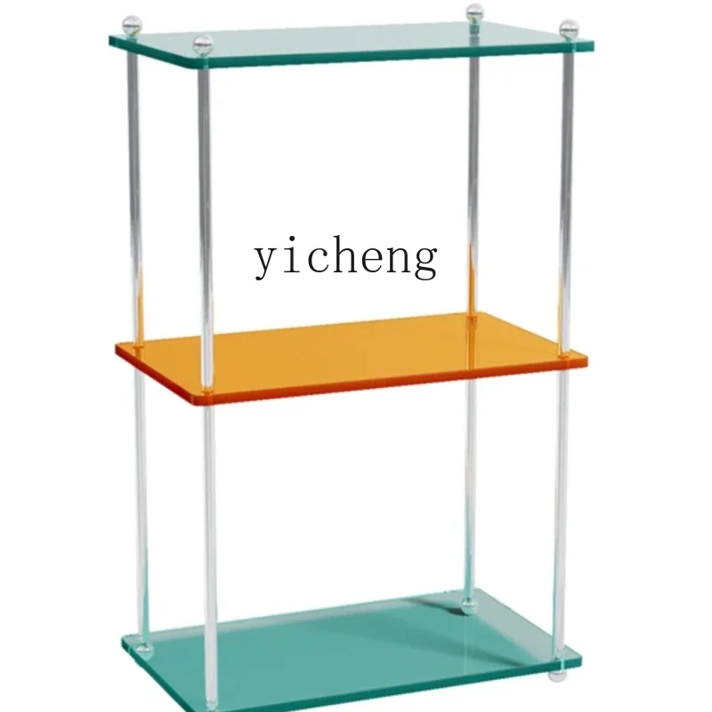 

XL Acrylic Floor Storage Rack Bathroom Multi-Layer Storage Rack Organizing Rack Sofa Side Table