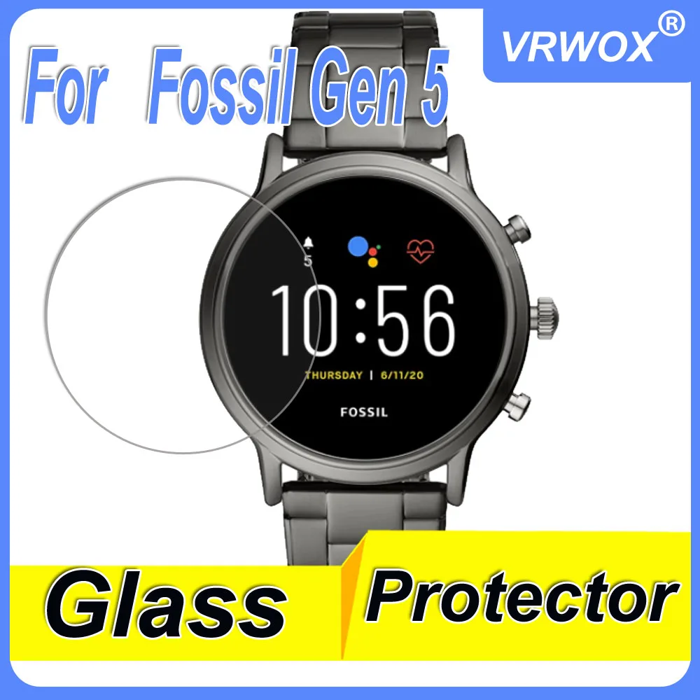 1/3/5 Pcs Tempered Glass For Fossil Gen 5 Carlyle 44MM  FTW4025 FTW4026 FTW4024 Gen 5E Watch Scratch Resistant Screen Protector