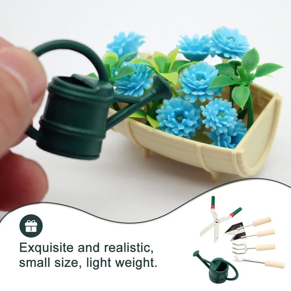 

1 set 1 Set Miniature Garden Tools For House Mini House Garden Tool Accessories Tiny Watering Can Mini Farm Tools Playset