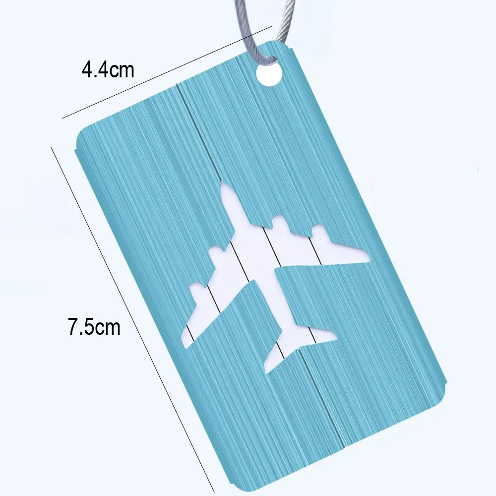 Aluminium Alloy Brushed Luggage Tags Cover Luggage Checked Boarding Elevators travel accessories luggage tag for Bags Label