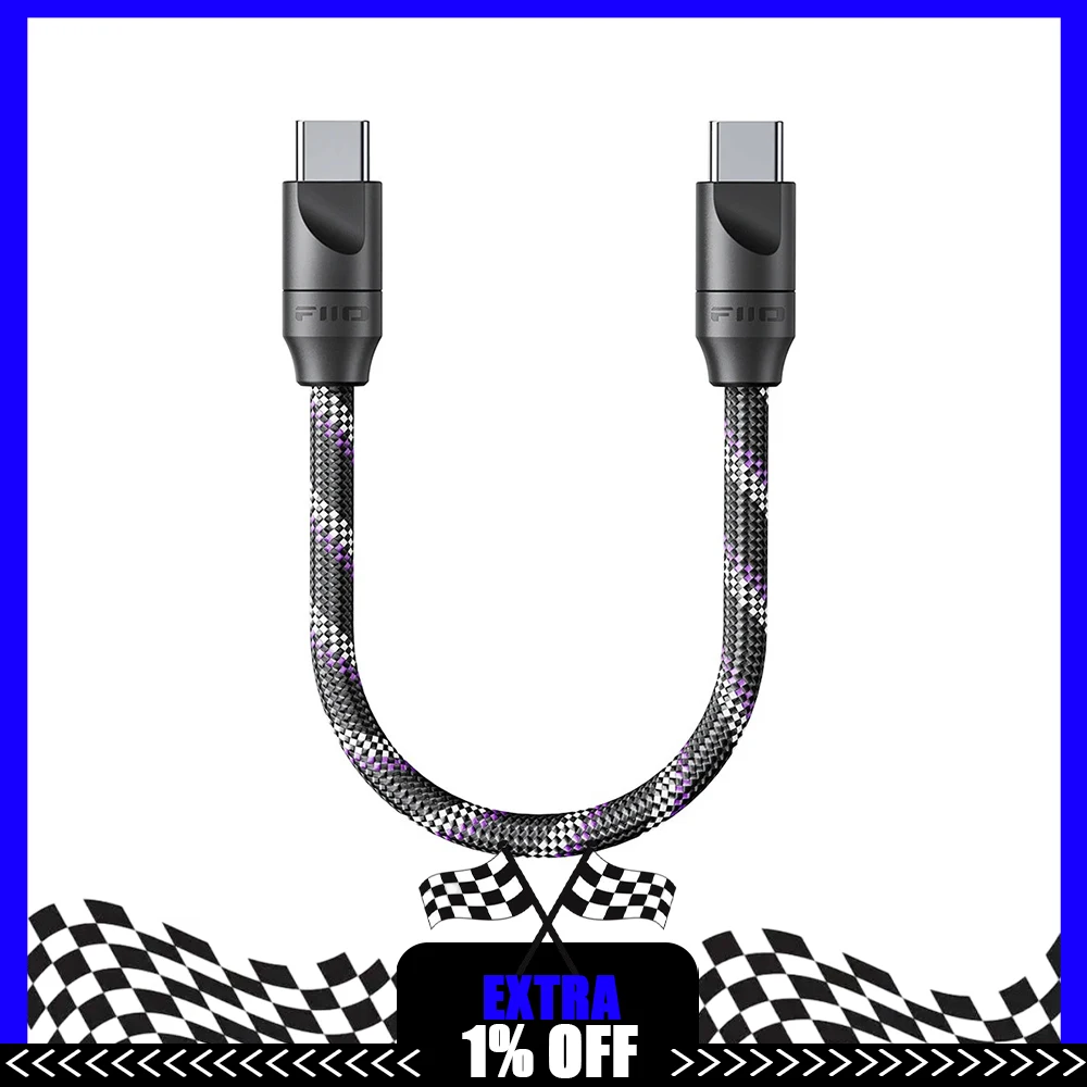 FiiO Trust Series Cable Type-C to Type-C/Lightning Cables, 3.5mm/RCA to RCA/Coaxial Audio 10cm To 150cm Woven Surface Cable