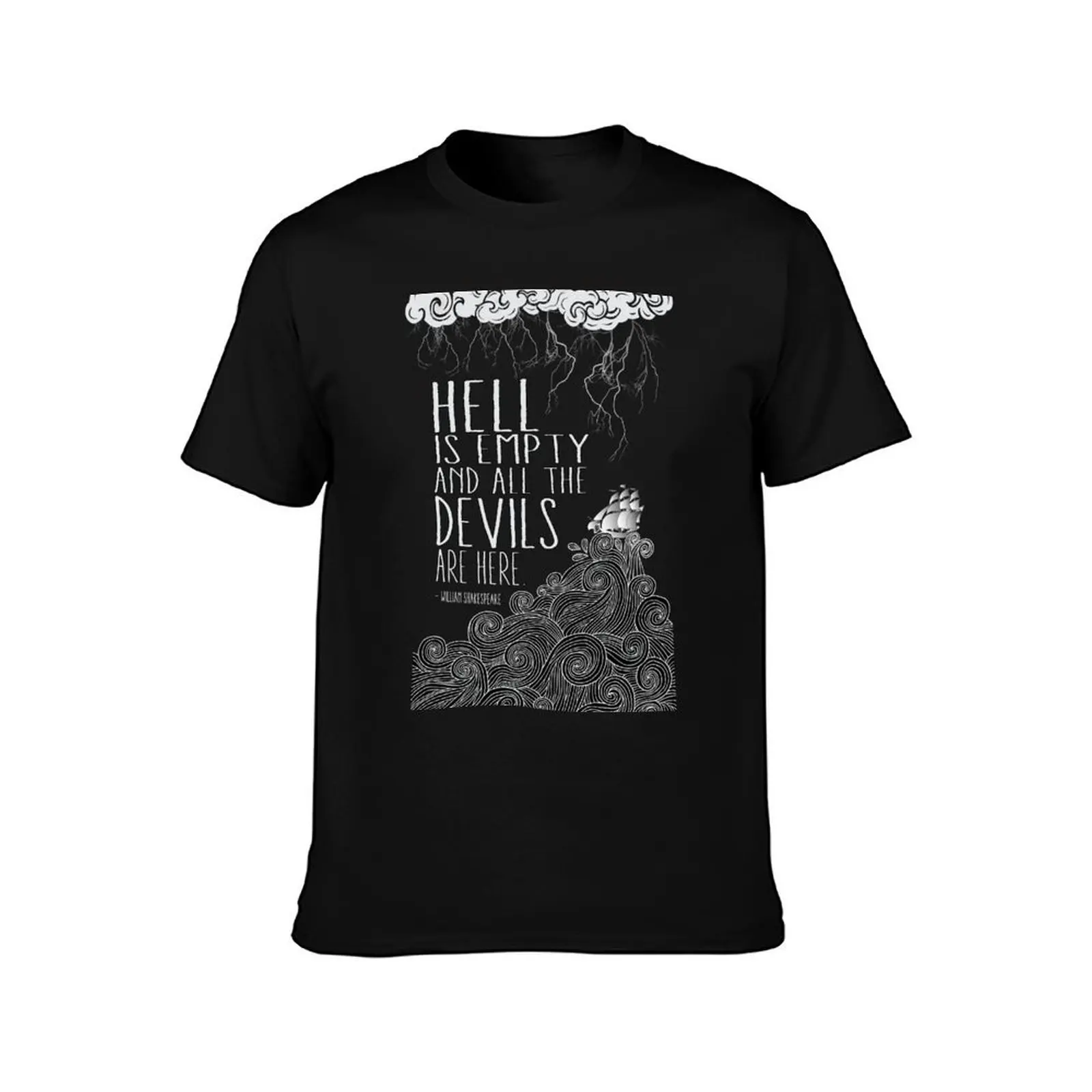 Hell is Empty T-Shirt Functional Casual Short Sleeve Tee T-Shirt