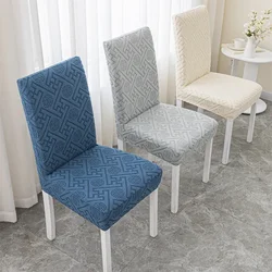 Jacquard Chair Cover for Dining Room Stretch Jacquard Dining Chair Cover Slipcover Elastic Spandex Kitchen Chair Cover