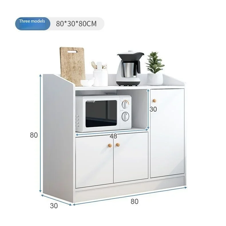 Modern side cabinets with drawer doors, open shelves, microwave racks, lockers for kitchens and dining rooms