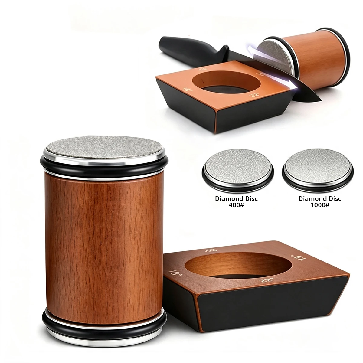 4 Angles Rolling Knife Sharpener Kit For Straight Edge Roller Knife Sharpening With Industry Diamonds Whetstone Chef Knife Set