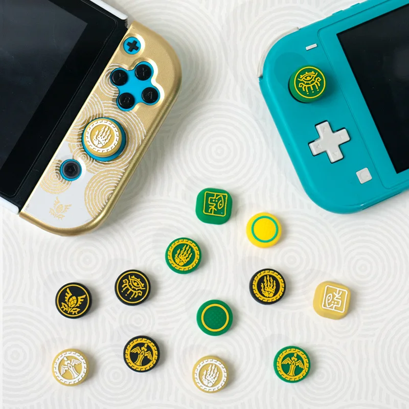for Zelda Switch Oled Silicone Soft Thumb Stick Grip Cap Joystick Cover For Switch Oled/Lite Joy-con Thumbstick Case Protector