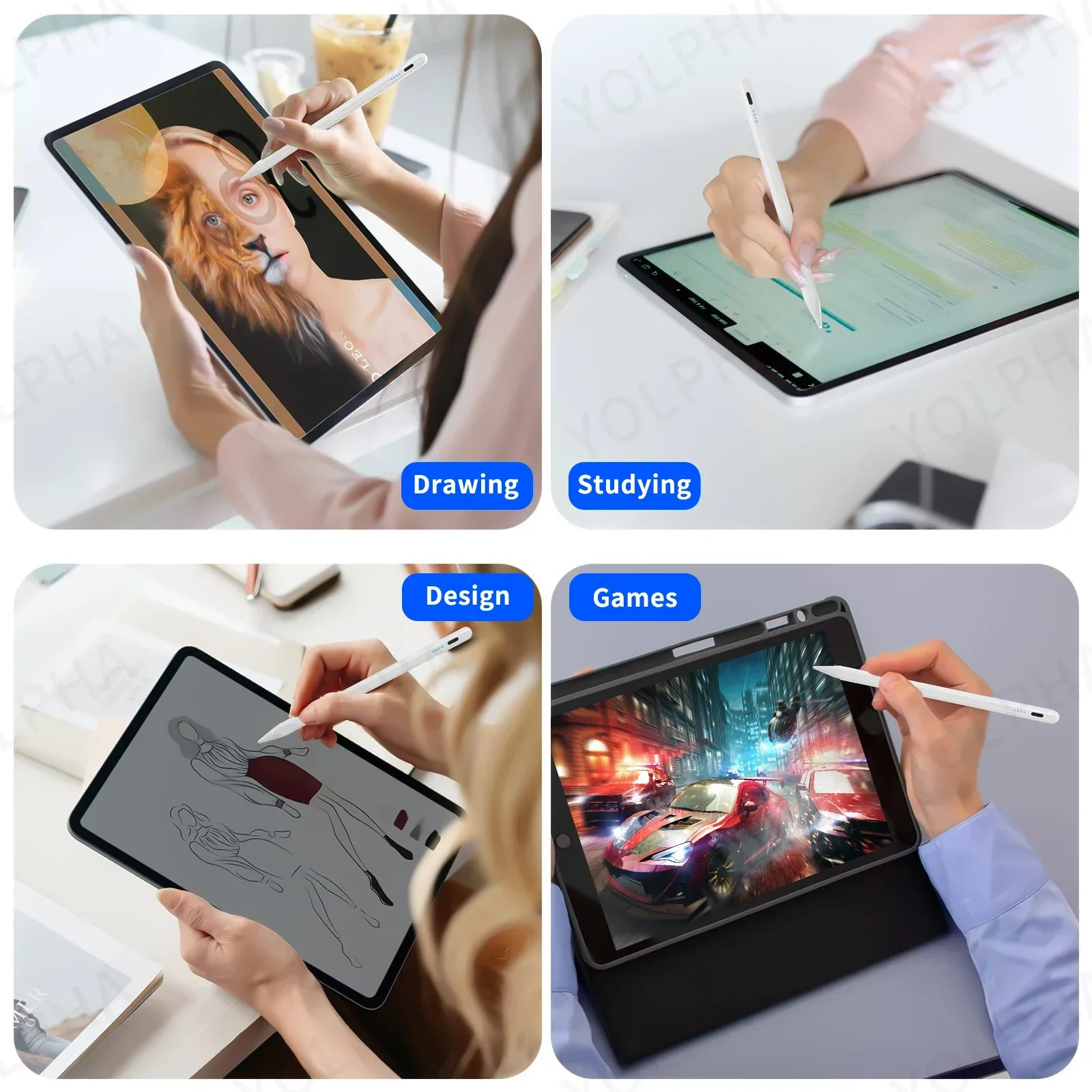 Universal Stylus Pen for iPad2018-2024 &Mobile Phone Touch Screen Pen for Android Xiaomi HUAWEI IOS Samsung Magnetic Digital Pen