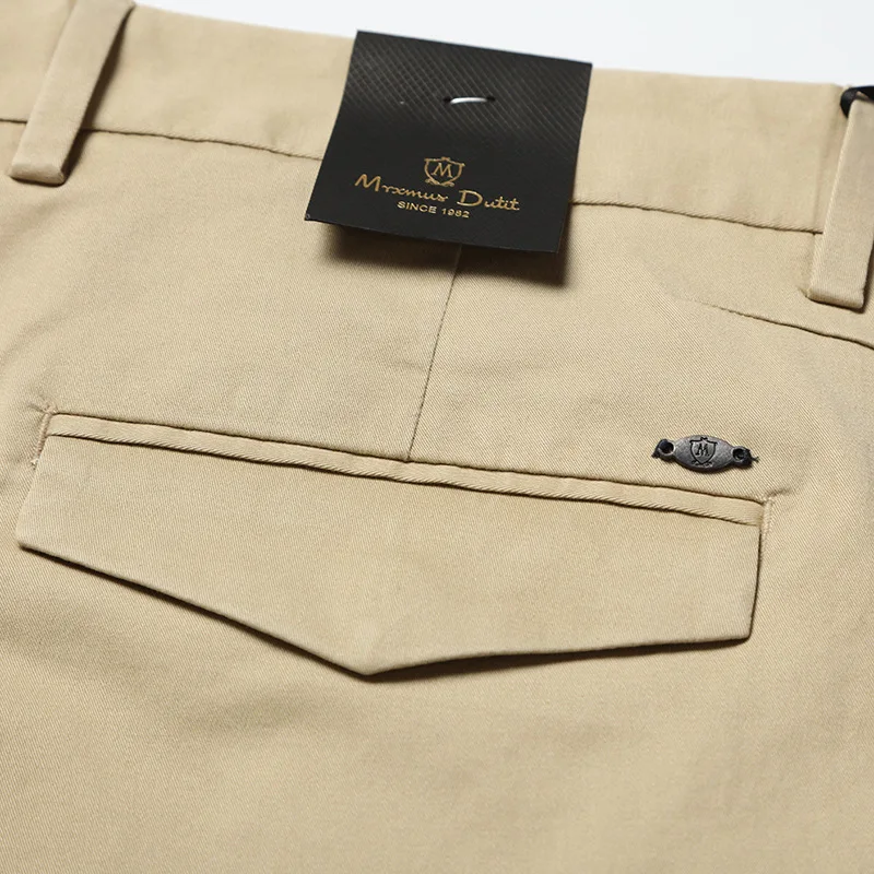 Dave&Di Men's spring and autumn pure cotton wrinkle resistant high-end new khaki pants, business slim fit casual pants