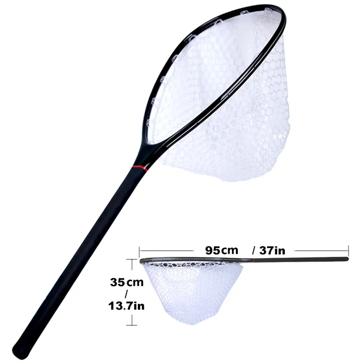 Carbon rubber netting large mesh small mesh hand fishing net fly fishing netting fishing gear accessories fishing tools.