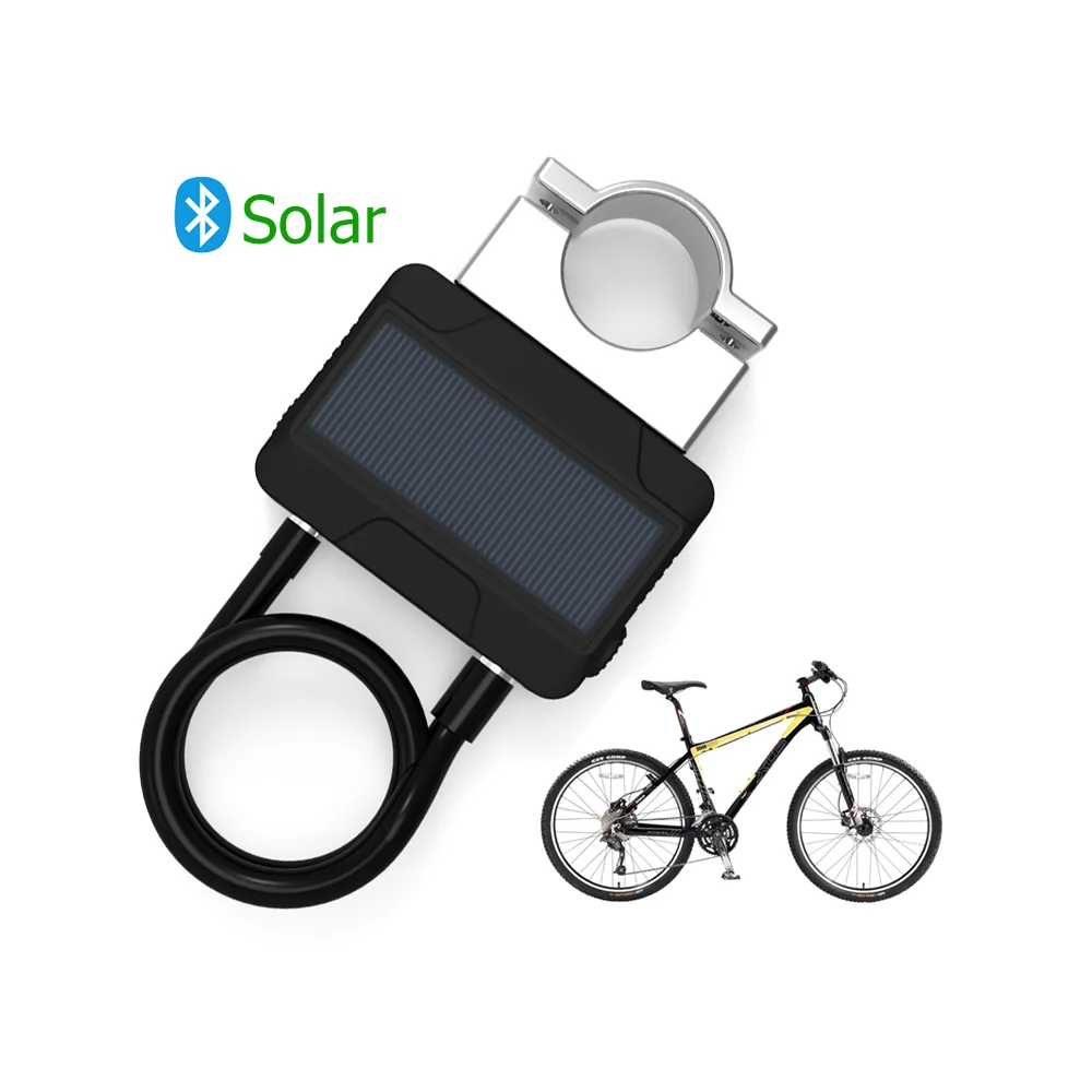 

Omni Wireless USB Charging Rental Project Personal Bicycle Chain Bluetooths Solar Panel Bluetooths Unlock Bike Smart Cable Lock
