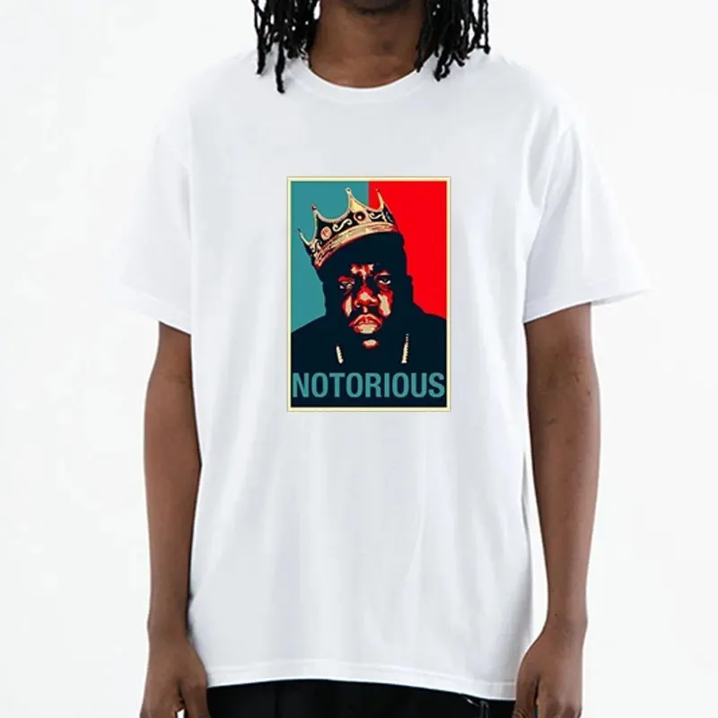 

R.I.P Notorious Big Graphic Print T-Shirt Hiphop Rock Biggie Smalls Trendy T-shirt Male Notorious B.I.G. Fashion Cotton Tees