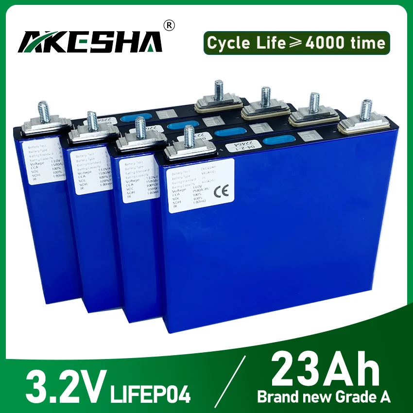 3.2V LiFepo4 23Ah 25Ah Battery New Rechargeable Lithium Iron Phosphate Batteries DIY 12V 24V 48V For Golf Cart Electrical Tools