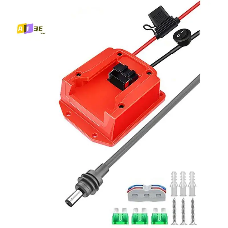 

A13E-For Starlink Mini Battery Adapter For Battery Starlink Mini DC Power Cable For M18 With 3 Fuses&Wire Terminals