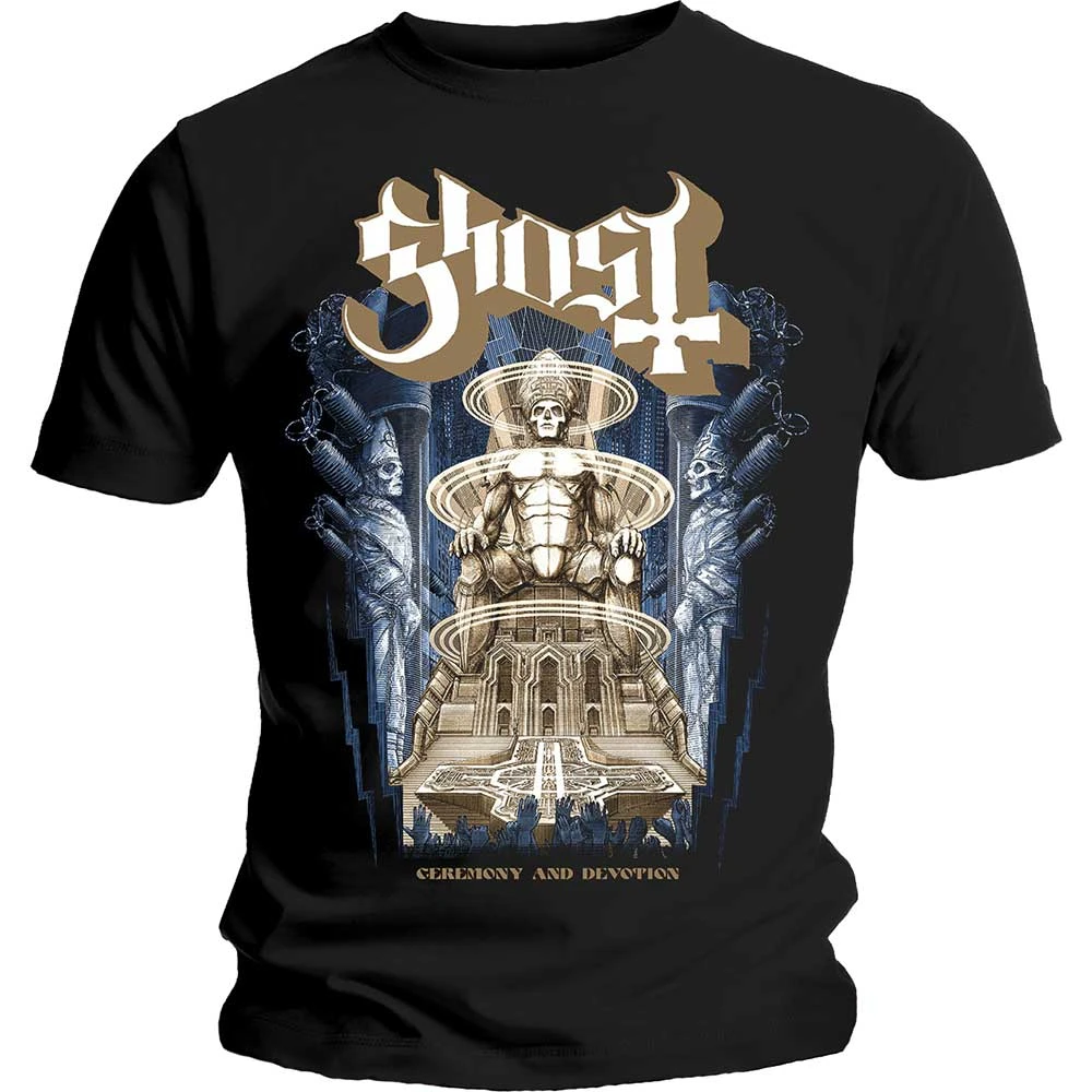 T-shirt en coton avec image de groupe de musique Ghost, pour hommes et femmes, Streetwear d'été