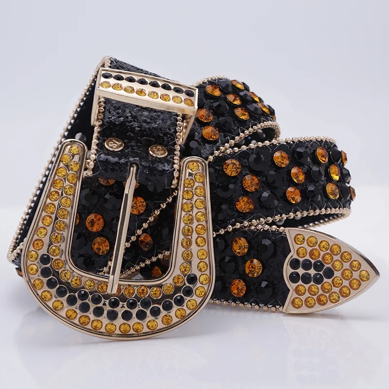 

Мужские повседневные ремни в стиле панк и хип-хоп из мягкой кожи с стразами, ремни с пряжкой-шпилькой, ремни с бриллиантовой отделкой, женские дизайнерские пояса, модные ремни-стропы.