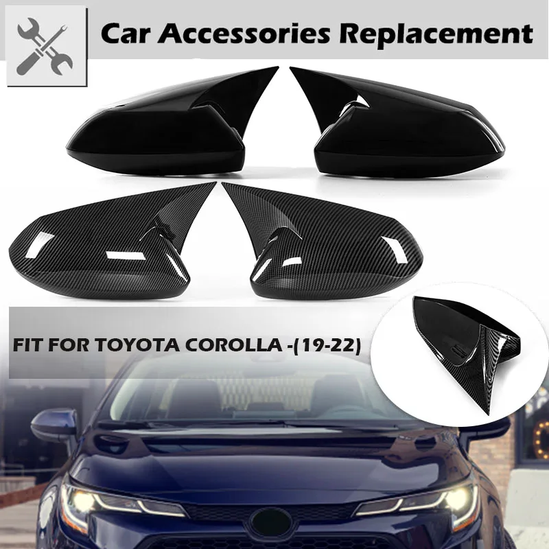 

Rhyming Reversing Mirror Case Rearview Cover ABS Cap Carbon housing Fiber Refit Side For Toyota Corolla Sedan Hatchback 19-22