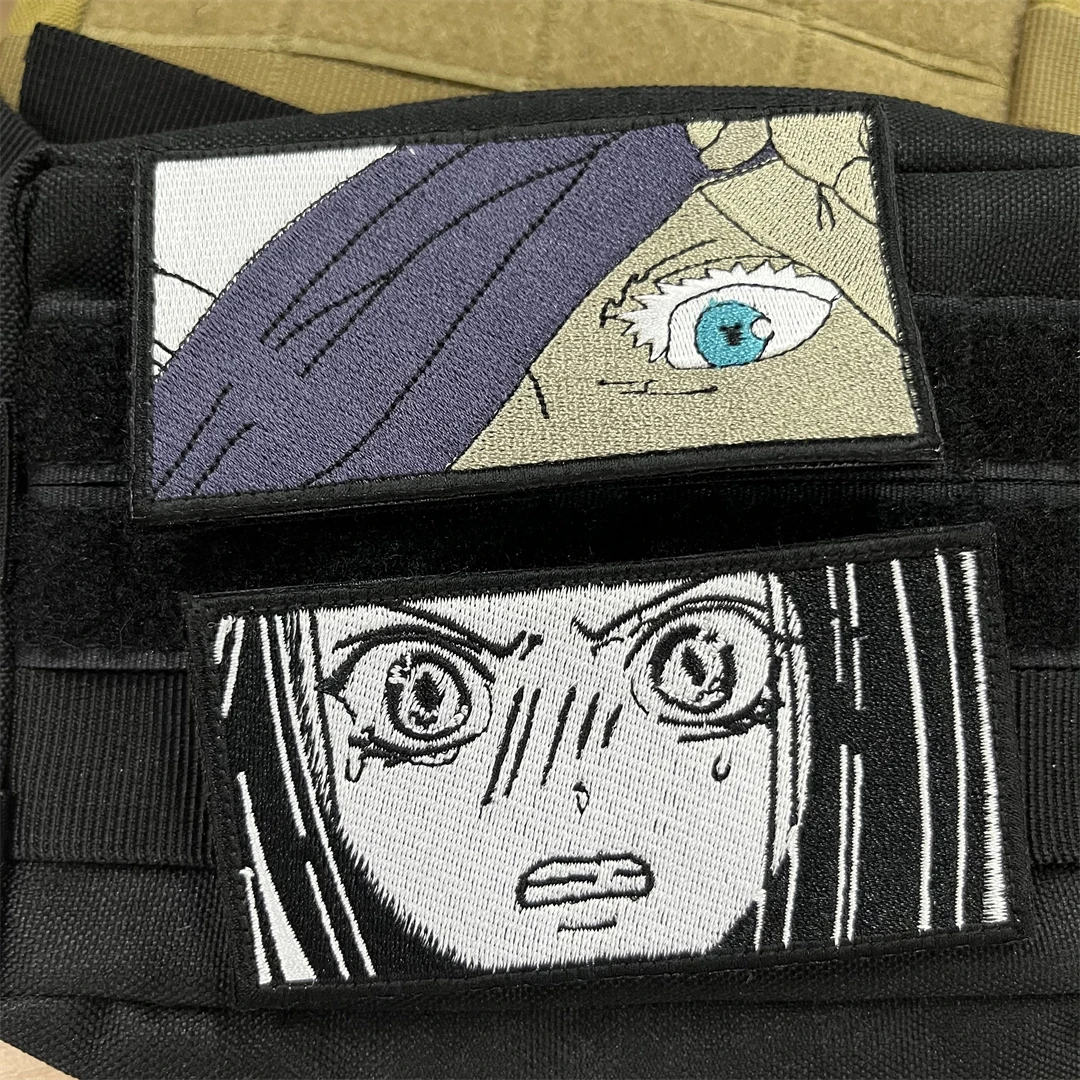 

Anime Girl Eye Kill Emblem Anime Embroidery Hook and Loop Patches Tactical Morality Emblem Backpack Decoration Sticker
