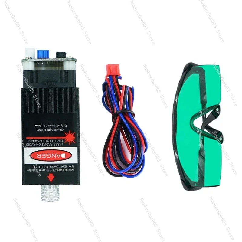 

1000 МВт 405 нм синий фиолетовый лазерный модуль фокусировка лазерная гравировка, 1 лазерная трубка, диод лазерного модуля