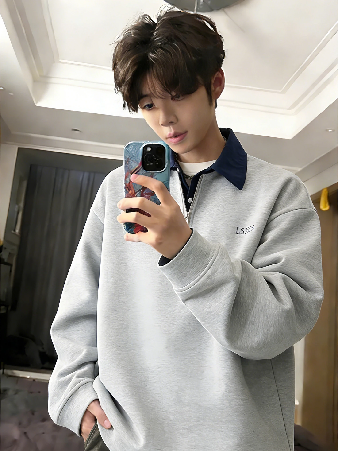 

Мужская толстовка на молнии с длинным рукавом, весенняя, премиум-класса, в американском ретро-стиле, Cleanfit Stand Fit