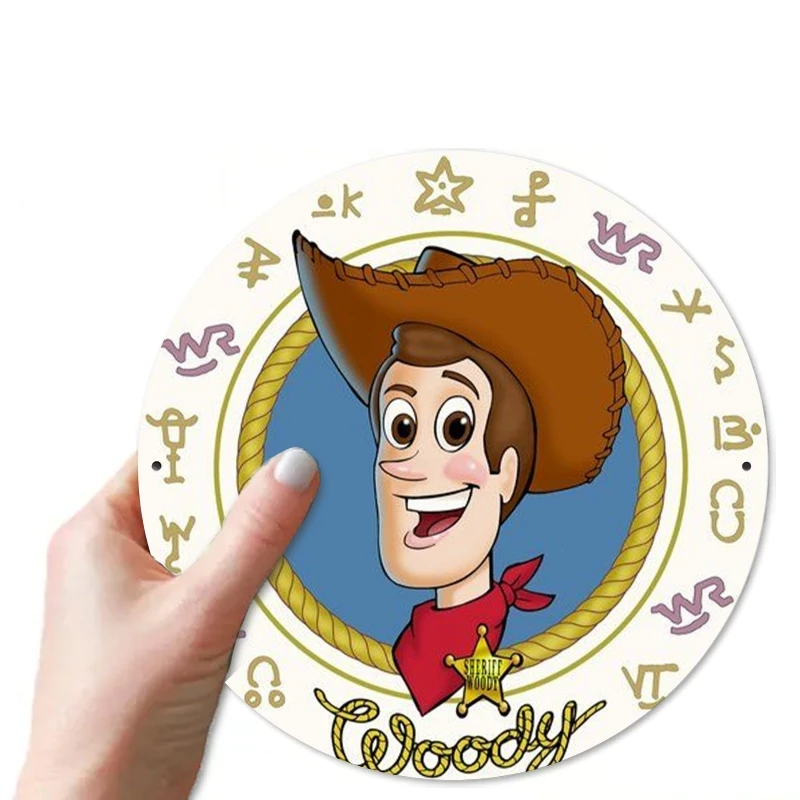 Plano 2D, One Piece, 20,32x20,32 cm, Arte de pared colgante de hierro con efecto 2D: Adecuado para decoración del hogar de la habitación, Imagen clásica de Woody, P