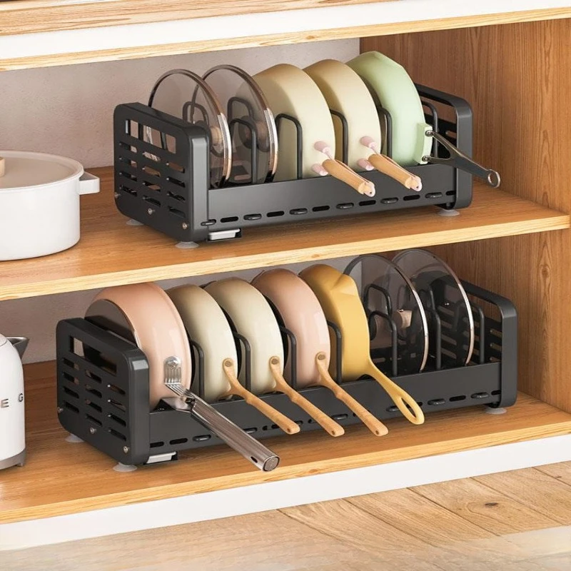 

Telescopic pot rack, kitchen rack, cabinet, built-in pot rack, under sink , adjustable storage