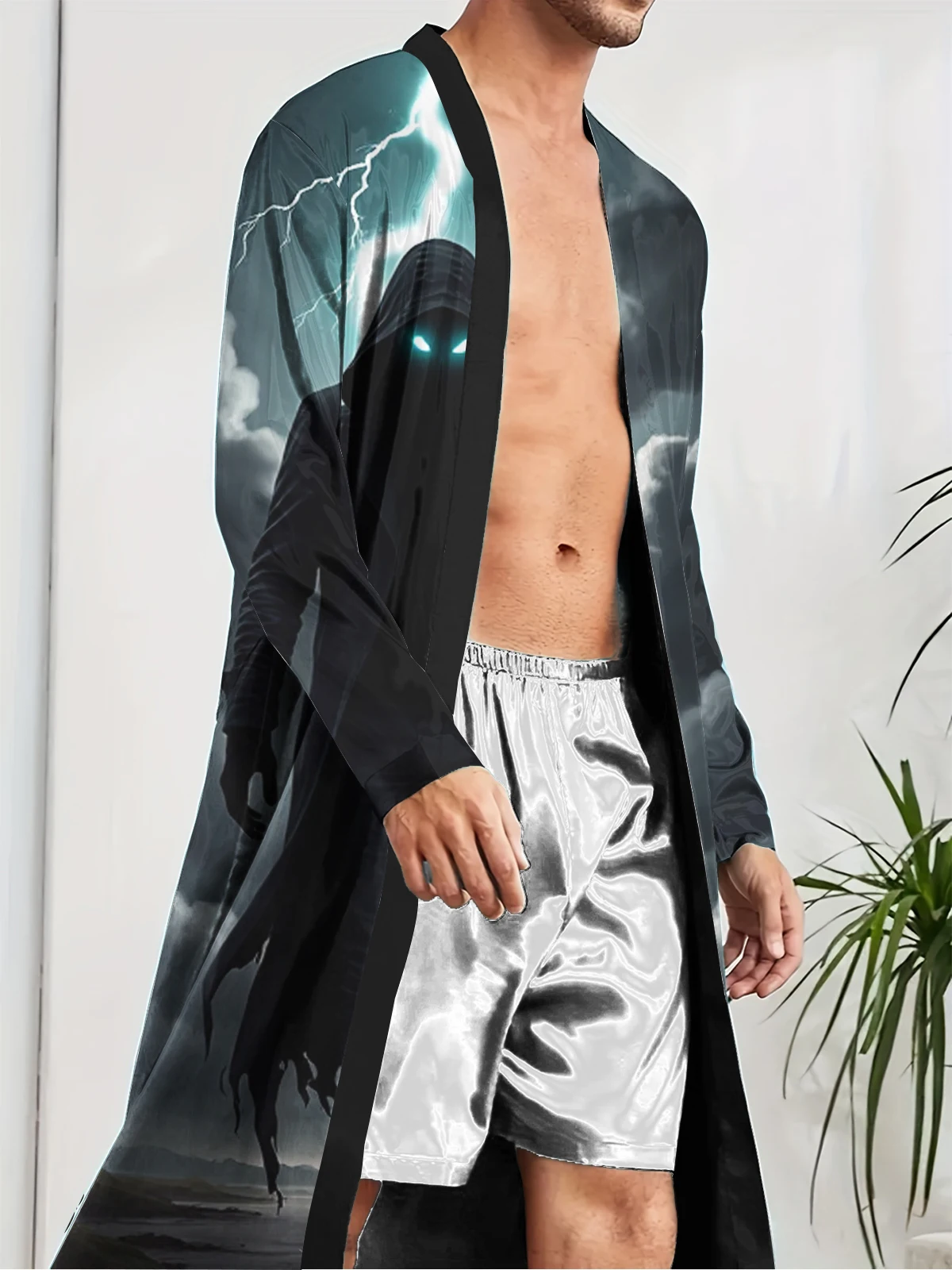 

1pcs Men's Robes 2026 Spring/Summer robe Funny pajamas 3D Printed sleepwear Breathable Graphic Bathrobe Men's bathrobe