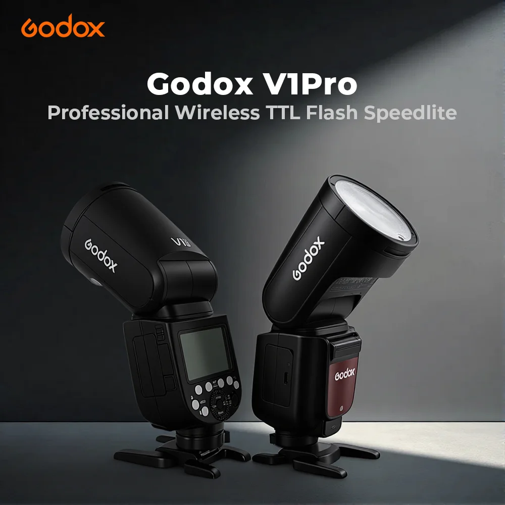 

Godox V1Pro-N/S/C/F/O TTL литий-ионная вспышка для камеры с круглой головкой, беспроводная вспышка для Canon, Sony, Nikon Fuji Olympus