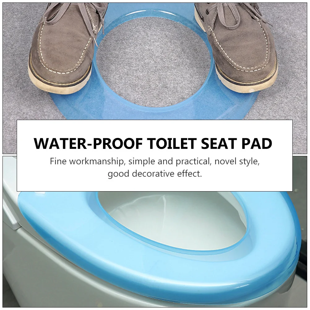 

1pc Universal Seat Waterproof Washable Reusable Bathroom Mat Water-Proof Seat Pad For Household Toilet Durable Toilet Accessory