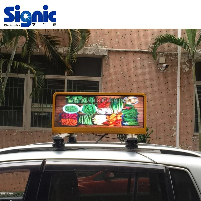 2026 USA Outdoor Mobile Advertising P3 P5 Taxi Advertising Vehicle Mounted Digital Billboard Car Roof Signs / LED Display/LED Sc