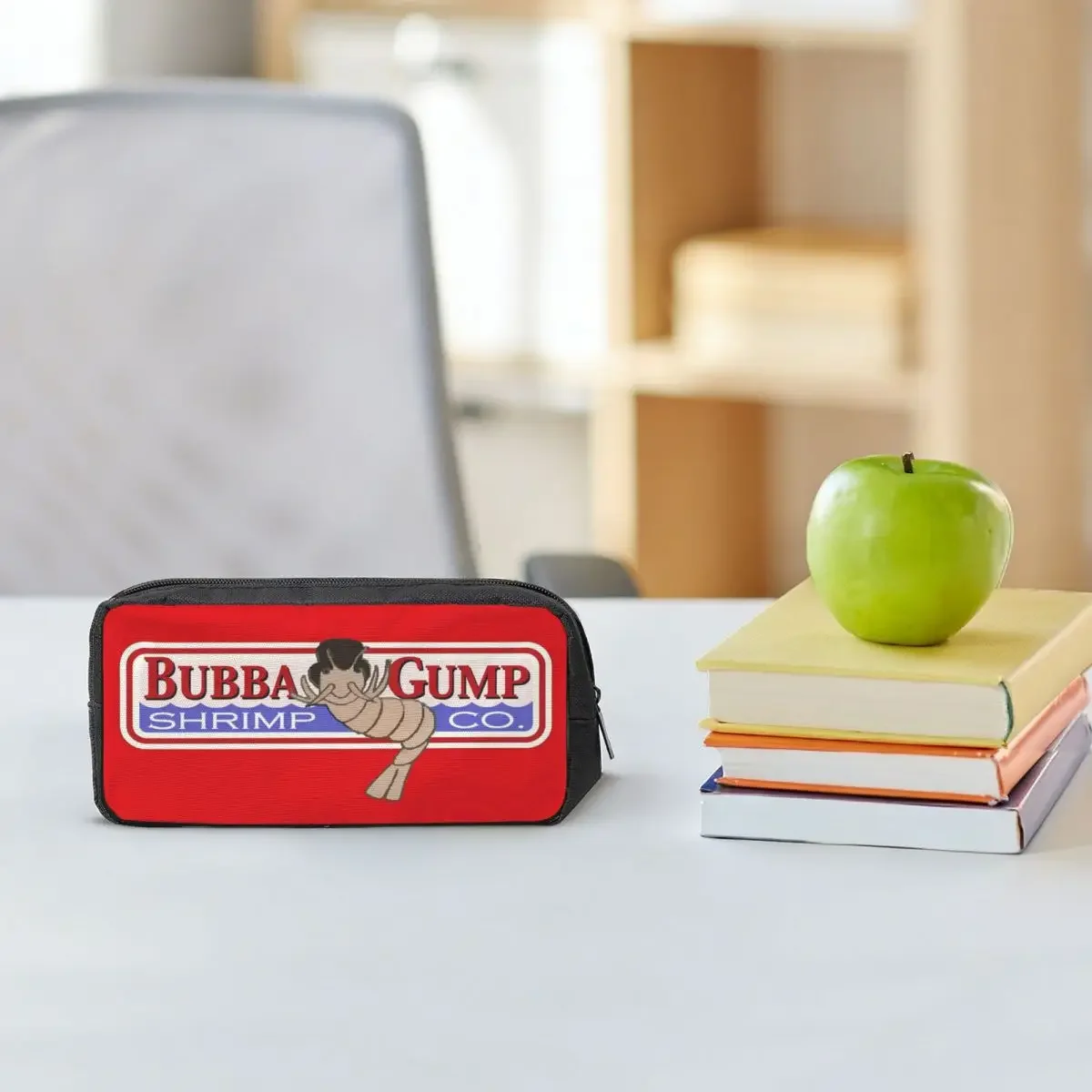 Bubba Gump Shrimp Forrest Movie Geek Pencil Cases for Student School Pen Box Pencil Bag Pencil Pouch Storage Stationery Supplies