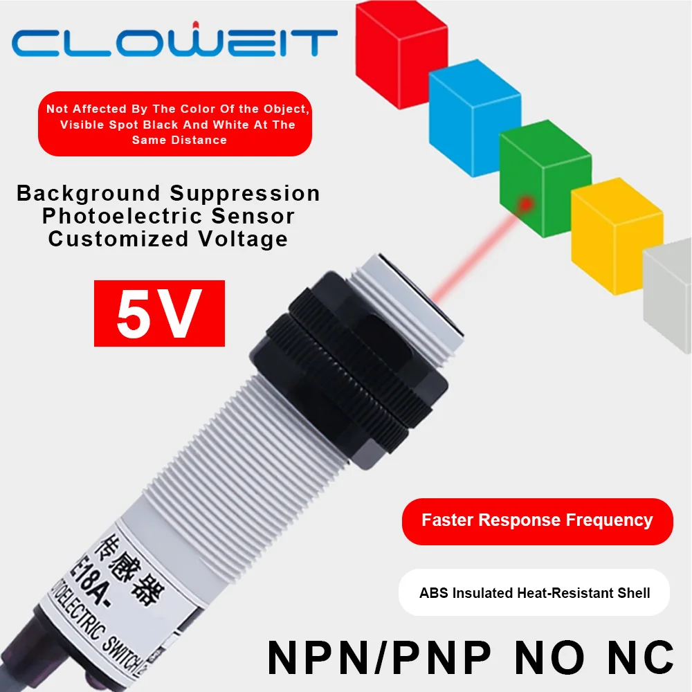 PE18A-DS10/30 PE18A-R2/5D-5L 10-30V DC Photoelectric Sensor Switch Diffuse Reflection