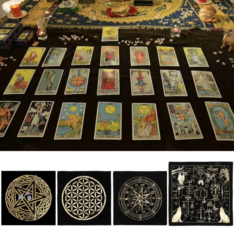 Altar Divination Pendulum Tablecloth Mat Board Game Tarot Cloth Oracles Card Pad