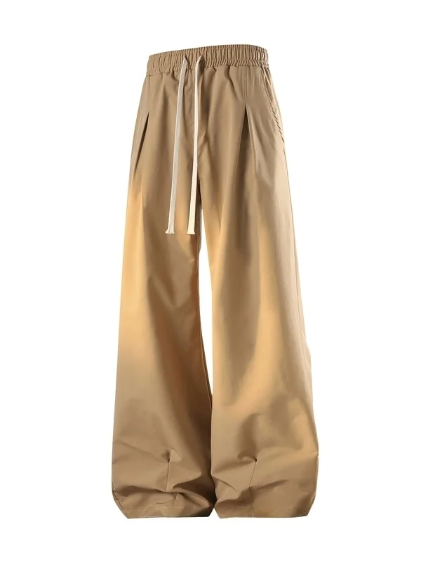 

Casual Straight Leg Workwear Pants Men's Spring Summer Loose Fit Student Fashion Brand Pure Color Handsome Trendy Sports