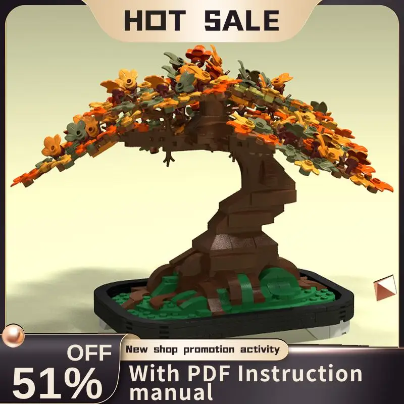 

Новинка, 622 шт., популярная серия Botanicals, бонсай с корнями листьев, осенняя модель, головоломка на заказ, креативные идеи «сделай сам», детские игрушки, подарки на день рождения