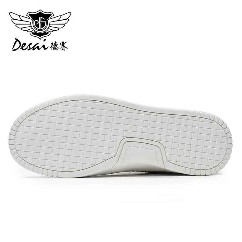 DESAI Men Casual Shoes Genuine Leather Sewing Male Sneakers Breathable 2024 New Design Fashion