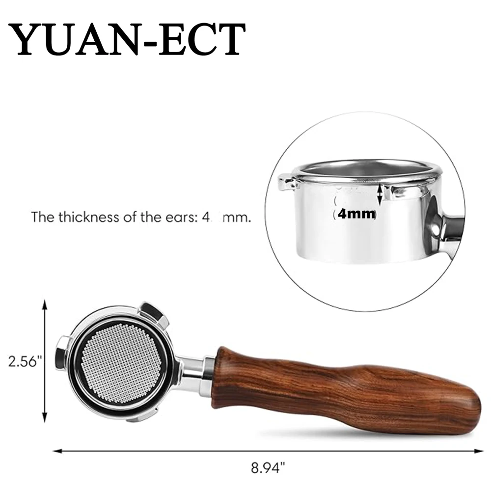 

51mm Bottomless Coffee Portafilter Stainless steel basket For Homix Gypas Sachi Nikai Oster Phico Cecotec Hibrew coffee machine