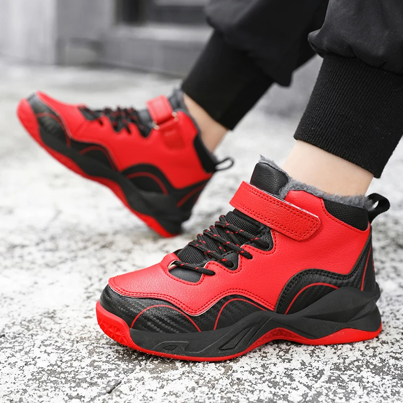 أحذية رياضية شتوية للأطفال للرياضة أحذية كاجوال عصرية قابلة للتنفس للأطفال أحذية كاجوال دافئة من القطيفة للأولاد والبنات أحذية تنيس
