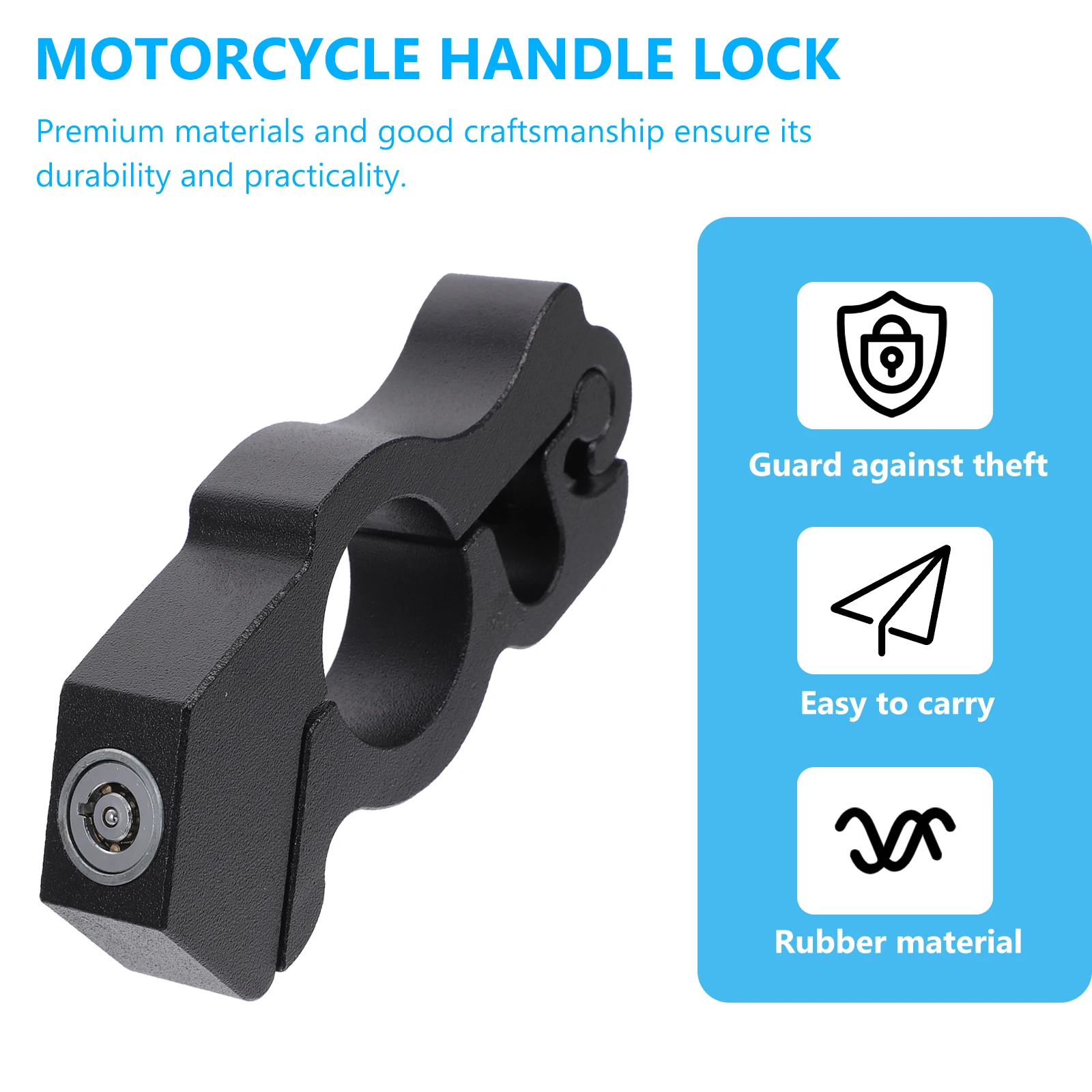 

Aluminum Motorcycle Throttle Lock U Shape Blue Compact Lightweight Anti Theft Universal Disk Lock For Motorbikes Scooters ATV H