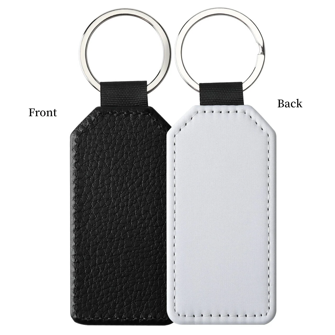 20pcs PU Keychain Key Rings PU Leather Keychain Sublimation Blanks Keyring Small Gifts for Women Car Bag Accessaries DIY Logo image 3