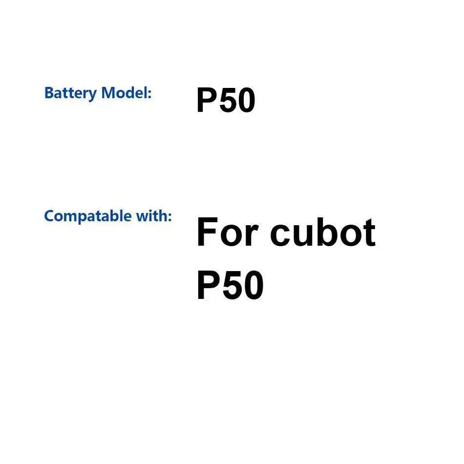 

Safe 4200Mah For Cubot P50 Mobile Phone Battery
